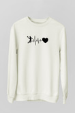 Handball Baskılı Unisex Ekru Sweatshirt