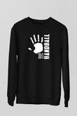 Handball Baskılı Unisex Siyah Sweatshirt
