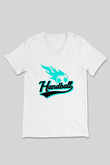 Handball Baskılı Unisex V Yaka Tişört - Tshirt