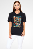 Hanna-Barbera Siyah Unisex  V Yaka Tişört