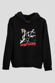 Hanoi Rocks Baskılı Unisex Siyah Hoodie