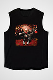 Hanoi Rocks Baskılı Unisex Siyah Kolsuz Tişört