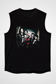 Hanoi Rocks Baskılı Unisex Siyah Kolsuz Tişört