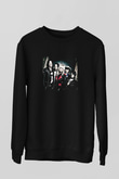 Hanoi Rocks Baskılı Unisex Siyah Sweatshirt