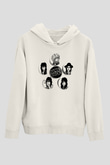 Hanoi Rocks Beyaz Unisex Kapşonlu Sweatshirt