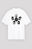 Hanoi Rocks Beyaz Unisex Oversize Tişört T-Shirt