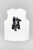 Hardcore Superstar Baskılı Unisex Beyaz Kolsuz Tişört