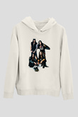 Hardcore Superstar Baskılı Unisex Beyaz Hoodie