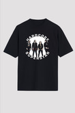 Hardcore Superstar Baskılı Unisex Siyah Oversize Tişört