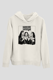 Hardcore Superstar Beyaz Unisex Kapşonlu Sweatshirt