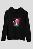 Hardwell Baskılı Unisex Siyah Hoodie