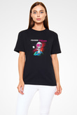 Hardwell Baskılı Unisex Siyah Tişört