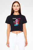 Hardwell Siyah Crop Top Tişört