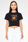 Hardwell Siyah  Crop Top Tişört