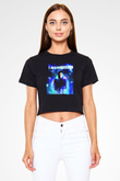 Hardwell Siyah  Crop Top Tişört