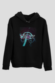 Hardwell Siyah Unisex Kapüşonlu Sweatshirt