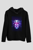 Hardwell Siyah Unisex Kapüşonlu Sweatshirt