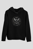 Hardwell Siyah Unisex Kapüşonlu Sweatshirt