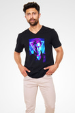 Hardwell Siyah Unisex V Yaka Tişört