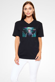 Hardwell Siyah Unisex V Yaka Tişört