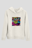 HardwellBaskılı Beyaz Hoodie