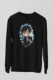 Harry Baskılı Unisex Siyah Sweatshirt