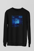 Hassiyum Atom Numarası Baskılı Unisex Siyah Sweatshirt
