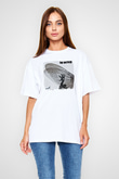 Haunted (The) Baskılı Unisex Beyaz Oversize Tişört