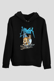 Havok Baskılı Unisex Siyah Kapüşonlu Sweatshirt