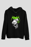 Havok Baskılı Unisex Siyah Kapüşonlu Sweatshirt