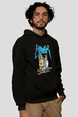 Havok Baskılı Unisex Siyah Kapüşonlu Sweatshirt