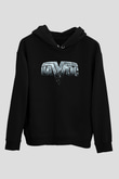 Havok Baskılı Unisex Siyah Kapüşonlu Sweatshirt