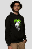 Havok Baskılı Unisex Siyah Kapüşonlu Sweatshirt