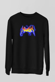 Havok Baskılı Unisex Siyah Sweatshirt