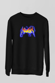 Havok Baskılı Unisex Siyah Sweatshirt
