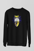 Havok Baskılı Unisex Siyah Sweatshirt