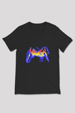 Havok Baskılı Unisex Siyah V Yaka Tişört - Tshirt