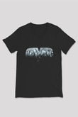 Havok Baskılı Unisex Siyah V Yaka Tişört - Tshirt