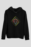 Hawkwind Baskılı Unisex Siyah Hoodie