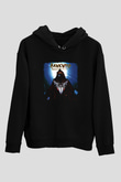 Hawkwind Baskılı Unisex Siyah Hoodie