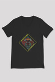 Hawkwind Baskılı Unisex Siyah V Yaka Tişört