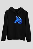 Hayalet KurtSiyah  Unisex Hoodie