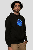 Hayalet KurtSiyah  Unisex Hoodie