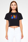 Hayat Siyah  Crop Top Tişört