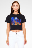 He-Man and the Masters of Universe Siyah Crop Top Tişört