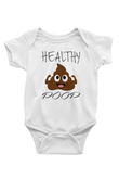 Heathy BaskılıBeyaz  Bebek Body - Zıbın
