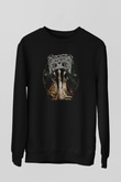 Hecate Enthroned Baskılı Unisex Siyah Sweatshirt