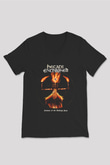 Hecate Enthroned Baskılı Unisex Siyah V Yaka Tişört - Tshirt