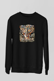 Hed PE Baskılı Unisex Siyah Sweatshirt