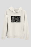 Heilung Baskılı Beyaz Unisex Kapüşonlu Sweatshirt